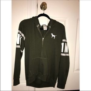 Pink olive green sweater